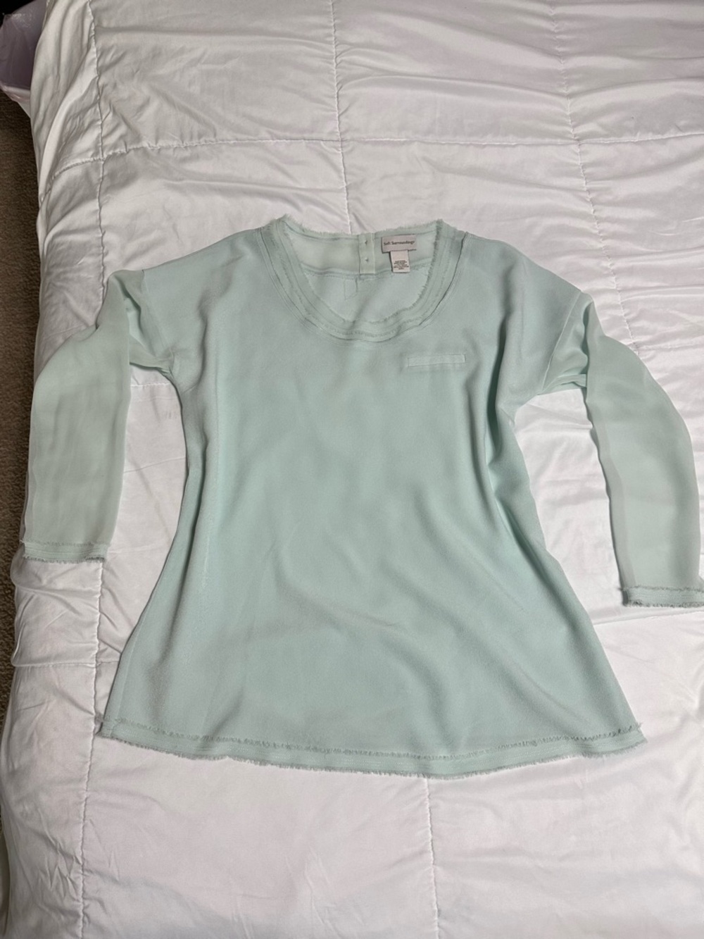 Soft Surroundings Green Tunic Blouse  S